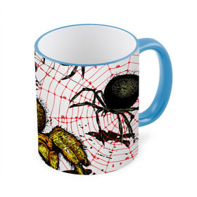 Кружка 3D с принтом Тарантул в Кировске, керамика | ёмкость 330 мл | Тематика изображения на принте: spider | паук | паутина | тарантул