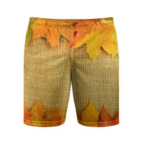 Мужские шорты 3D спортивные с принтом Foliage в Кировске,  |  | листья | осень