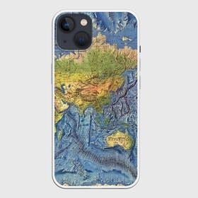 Чехол для iPhone 13 с принтом Карта в Кировске,  |  | география | земля | мир