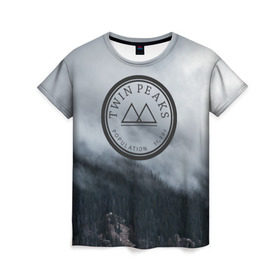 Женская футболка 3D с принтом Twin Peaks в Кировске, 100% полиэфир ( синтетическое хлопкоподобное полотно) | прямой крой, круглый вырез горловины, длина до линии бедер | twin peaks | дэвид линч | лес | лора палмер | сова | твин пикс | туман