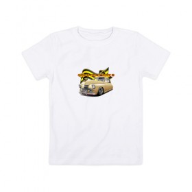 Детская футболка хлопок с принтом Победа от деда в Кировске, 100% хлопок | круглый вырез горловины, полуприлегающий силуэт, длина до линии бедер | 