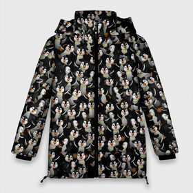 Женская зимняя куртка 3D с принтом Дурацкие пингвины в Кировске, верх — 100% полиэстер; подкладка — 100% полиэстер; утеплитель — 100% полиэстер | длина ниже бедра, силуэт Оверсайз. Есть воротник-стойка, отстегивающийся капюшон и ветрозащитная планка. 

Боковые карманы с листочкой на кнопках и внутренний карман на молнии | антарктида | антарктика | пингвин | полюс | полярник | птенец | птицы | толпа