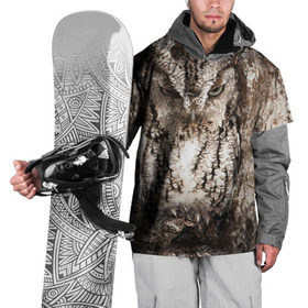 Накидка на куртку 3D с принтом Камуфляж сова в Кировске, 100% полиэстер |  | Тематика изображения на принте: дерево | пернатая | птица | филин