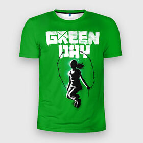 Мужская футболка 3D спортивная с принтом Green Day в Кировске, 100% полиэстер с улучшенными характеристиками | приталенный силуэт, круглая горловина, широкие плечи, сужается к линии бедра | american idiot | green day | грин дей | грин дэй