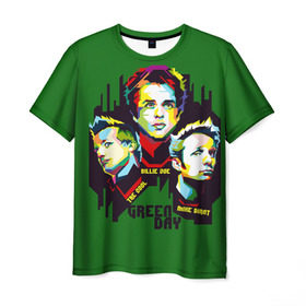 Мужская футболка 3D с принтом Green Day в Кировске, 100% полиэфир | прямой крой, круглый вырез горловины, длина до линии бедер | american idiot | green day | грин дей | грин дэй