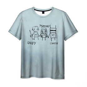 Мужская футболка 3D с принтом Чаппи в Кировске, 100% полиэфир | прямой крой, круглый вырез горловины, длина до линии бедер | antwoord | chappie | die | ninja | yolandi | йоланди | ниндзя | робот