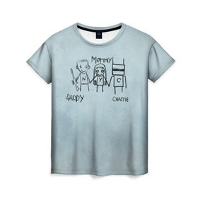 Женская футболка 3D с принтом Чаппи в Кировске, 100% полиэфир ( синтетическое хлопкоподобное полотно) | прямой крой, круглый вырез горловины, длина до линии бедер | antwoord | chappie | die | ninja | yolandi | йоланди | ниндзя | робот