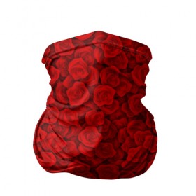Бандана-труба 3D с принтом Красные розы в Кировске, 100% полиэстер, ткань с особыми свойствами — Activecool | плотность 150‒180 г/м2; хорошо тянется, но сохраняет форму | Тематика изображения на принте: 