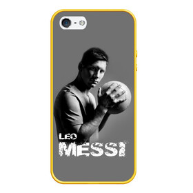 Чехол для iPhone 5/5S матовый с принтом Leo Messi в Кировске, Силикон | Область печати: задняя сторона чехла, без боковых панелей | barcelona | spanish | аргентина | барселона | испания | лео | месси | мяч | футбол | футболист