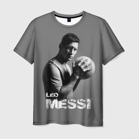 Мужская футболка 3D с принтом Leo Messi в Кировске, 100% полиэфир | прямой крой, круглый вырез горловины, длина до линии бедер | barcelona | spanish | аргентина | барселона | испания | лео | месси | мяч | футбол | футболист