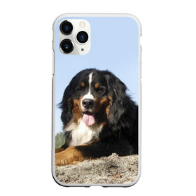 Чехол для iPhone 11 Pro матовый с принтом Бернский зенненхунд в Кировске, Силикон |  | голубое небо | друг человека | животное | красивая | милая | овчарка | пес | породистая собака | породы | прикольная | природа | рыжий | черный | щенок