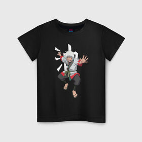 Детская футболка хлопок с принтом Маленький Джирайя в Кировске, 100% хлопок | круглый вырез горловины, полуприлегающий силуэт, длина до линии бедер | 