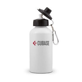 Бутылка спортивная с принтом Cubase в Кировске, металл | емкость — 500 мл, в комплекте две пластиковые крышки и карабин для крепления | cubase