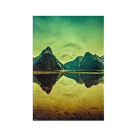 Обложка для паспорта матовая кожа с принтом Новая Зеландия в Кировске, натуральная матовая кожа | размер 19,3 х 13,7 см; прозрачные пластиковые крепления | Тематика изображения на принте: humboldt | горы | деревья | долина | зелень | лес | небо | новая зеландия | облака | панорама | река | солнечно