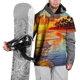 Накидка на куртку 3D с принтом Гавайи в Кировске, 100% полиэстер |  | Тематика изображения на принте: hawaii | гавайи | газон | горизонт | море | небо | облака | пальмы | побережье | скалы | солнце | сша | тропики