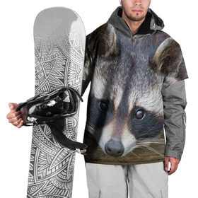 Накидка на куртку 3D с принтом Енот в Кировске, 100% полиэстер |  | барсук | добрый | енот | животное | зверек | зверь | красивый | крошка | милое | милый | полоски серые | полоскун | прикольный | природа | скунс | усатый | фауна | флора | хищник | черный | шерсть