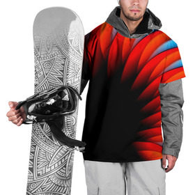 Накидка на куртку 3D с принтом Абстрактные лепестки в Кировске, 100% полиэстер |  | Тематика изображения на принте: красный | черный | яркий
