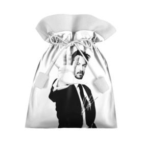Подарочный 3D мешок с принтом Киану Ривз в Кировске, 100% полиэстер | Размер: 29*39 см | Тематика изображения на принте: john | keanu | matrix | reeves | wick | матрица