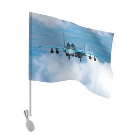 Флаг для автомобиля с принтом Су 34 в Кировске, 100% полиэстер | Размер: 30*21 см | самолет