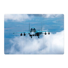 Магнитный плакат 3Х2 с принтом Су 34 в Кировске, Полимерный материал с магнитным слоем | 6 деталей размером 9*9 см | самолет