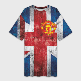 Платье-футболка 3D с принтом Красные дьяволы в Кировске,  |  | 3d | british | manchester united | mu | new | англия | великобритания | игра | красные дьяволы | лондон | манчестер | манчестер юнайтед | мю | новые | популярные | прикольные | флаг британии | футбол