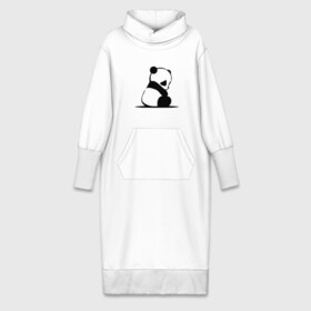 Платье удлиненное хлопок с принтом Грустный панда в Кировске,  |  | бамбук | животное | медведь