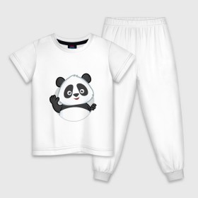 Детская пижама хлопок с принтом Привет, я панда в Кировске, 100% хлопок |  брюки и футболка прямого кроя, без карманов, на брюках мягкая резинка на поясе и по низу штанин
 | Тематика изображения на принте: бамбук | животное | медведь