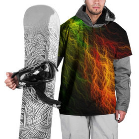 Накидка на куртку 3D с принтом Цветные линии в Кировске, 100% полиэстер |  | молния | пестрый | разноцветный