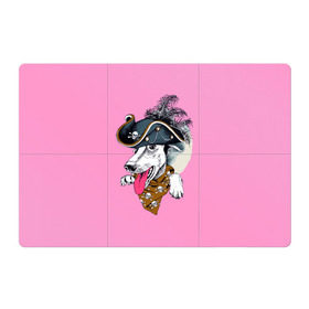 Магнитный плакат 3Х2 с принтом Пес-пират в Кировске, Полимерный материал с магнитным слоем | 6 деталей размером 9*9 см | мода | пес | пират | рисунок | собака | хипстер