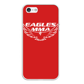 Чехол для iPhone 5/5S матовый с принтом Eagles mma в Кировске, Силикон | Область печати: задняя сторона чехла, без боковых панелей | maa | ufc | бои | бойцы | дагестан | единоборства | мма | орел | хабиб нурмагомедов