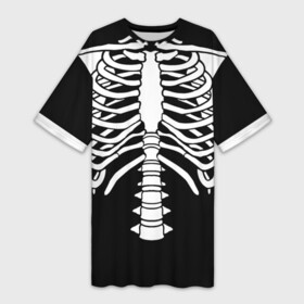 Платье-футболка 3D с принтом Skeleton clique в Кировске,  |  | blurryface | bones | heavy dirty soul | heavydirtysoul | skeleton | skeleton clique | top | twenty one pilots