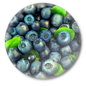 Значок с принтом Голубика в Кировске,  металл | круглая форма, металлическая застежка в виде булавки | blueberry | голубика | черника | ягоды
