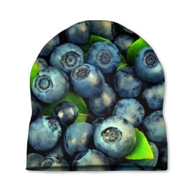 Шапка 3D с принтом Голубика в Кировске, 100% полиэстер | универсальный размер, печать по всей поверхности изделия | blueberry | голубика | черника | ягоды