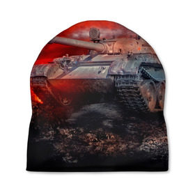 Шапка 3D с принтом Tank в Кировске, 100% полиэстер | универсальный размер, печать по всей поверхности изделия | 3d | 9 мая | война | огонь | победа | танк | танкист | техника