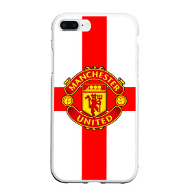 Чехол для iPhone 7Plus/8 Plus матовый с принтом Manchester united в Кировске, Силикон | Область печати: задняя сторона чехла, без боковых панелей | 3д | fc | manchester united | mu | англия | британия | игра | канониры | красные дьяволы | лондон | манчестер | мю | флаг | флаг британии | футбол | эмблема