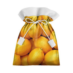 Подарочный 3D мешок с принтом Лимончики в Кировске, 100% полиэстер | Размер: 29*39 см | Тематика изображения на принте: 3d | витамин | еда | желтый | лето | лимон | много | пища | прикольные | сочные | фрукты | цитрус | яркие