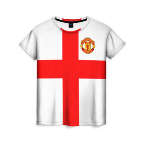 Женская футболка 3D с принтом Manchester united в Кировске, 100% полиэфир ( синтетическое хлопкоподобное полотно) | прямой крой, круглый вырез горловины, длина до линии бедер | 3d | 3д | fc | manchester united | mu | англия | британия | игра | канониры | красные дьяволы | лондон | манчестер | мю | флаг | флаг британии | футбол | эмблема