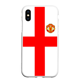 Чехол для iPhone XS Max матовый с принтом Manchester united в Кировске, Силикон | Область печати: задняя сторона чехла, без боковых панелей | 3d | 3д | fc | manchester united | mu | англия | британия | игра | канониры | красные дьяволы | лондон | манчестер | мю | флаг | флаг британии | футбол | эмблема