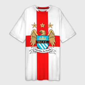 Платье-футболка 3D с принтом Манчестер сити в Кировске,  |  | 3d | manchester city | new |  прикольные | английская премьер лига | англия | апл | болельщикам | британия | игра | лондон | манчестер | манчестер сити | новые | популярные | футбол | футбольный клуб | эмблема