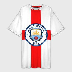 Платье-футболка 3D с принтом Манчестер Сити в Кировске,  |  | 3d | manchester city | new | английская премьер лига | англия | апл | болельщикам | британия | игра | лондон | манчестер | манчестер сити | новые | популярные | прикольные | футбол | футбольный клуб | эмблема