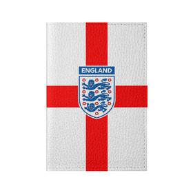 Обложка для паспорта матовая кожа с принтом Сборная Англии в Кировске, натуральная матовая кожа | размер 19,3 х 13,7 см; прозрачные пластиковые крепления | англия | игра | лондон | сборная | футбол