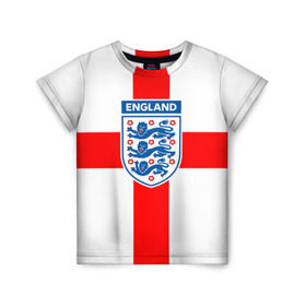 Детская футболка 3D с принтом Сборная Англии в Кировске, 100% гипоаллергенный полиэфир | прямой крой, круглый вырез горловины, длина до линии бедер, чуть спущенное плечо, ткань немного тянется | англия | игра | лондон | сборная | футбол
