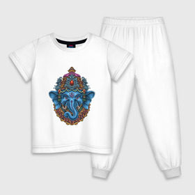 Детская пижама хлопок с принтом Ганеша в Кировске, 100% хлопок |  брюки и футболка прямого кроя, без карманов, на брюках мягкая резинка на поясе и по низу штанин
 | Тематика изображения на принте: 