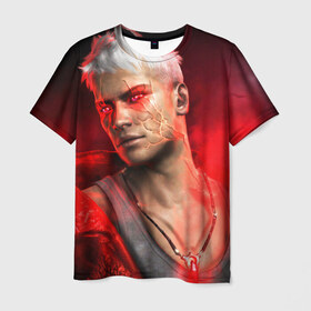 Мужская футболка 3D с принтом cry в Кировске, 100% полиэфир | прямой крой, круглый вырез горловины, длина до линии бедер | devil | dmc | may | игра