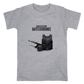 Мужская футболка хлопок с принтом battlegrounds в Кировске, 100% хлопок | прямой крой, круглый вырез горловины, длина до линии бедер, слегка спущенное плечо. | 