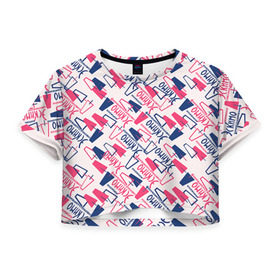 Женская футболка 3D укороченная с принтом Эскимо в Кировске, 100% полиэстер | круглая горловина, длина футболки до линии талии, рукава с отворотами | fashion | moda | trend | еда | ленинградское | мода | мороженка | мороженко | мороженное | мороженое | эскимо
