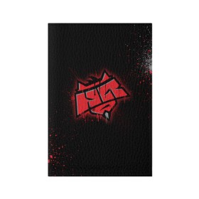 Обложка для паспорта матовая кожа с принтом cs:go - HellRaisers (Black collection) в Кировске, натуральная матовая кожа | размер 19,3 х 13,7 см; прозрачные пластиковые крепления | 0x000000123 | csgo | hellraisers | hr | ксго | хелрейзерс