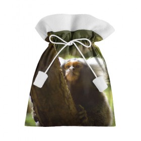 Подарочный 3D мешок с принтом Обезьянка на дереве в Кировске, 100% полиэстер | Размер: 29*39 см | Тематика изображения на принте: 