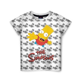 Детская футболка 3D с принтом Bart в Кировске, 100% гипоаллергенный полиэфир | прямой крой, круглый вырез горловины, длина до линии бедер, чуть спущенное плечо, ткань немного тянется | Тематика изображения на принте: simpsons | барт | мульт | симпсоны