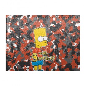 Обложка для студенческого билета с принтом Bart в Кировске, натуральная кожа | Размер: 11*8 см; Печать на всей внешней стороне | Тематика изображения на принте: simpsons | барт | мульт | симпсоны